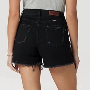 Womens Wrangler High Rise Stretch Shorts